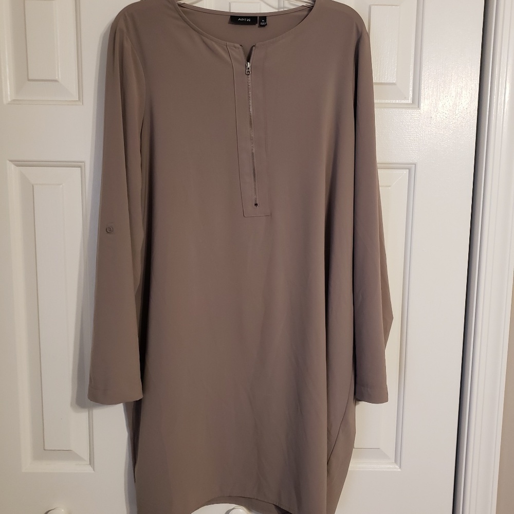 quarter zip long sleeve dress